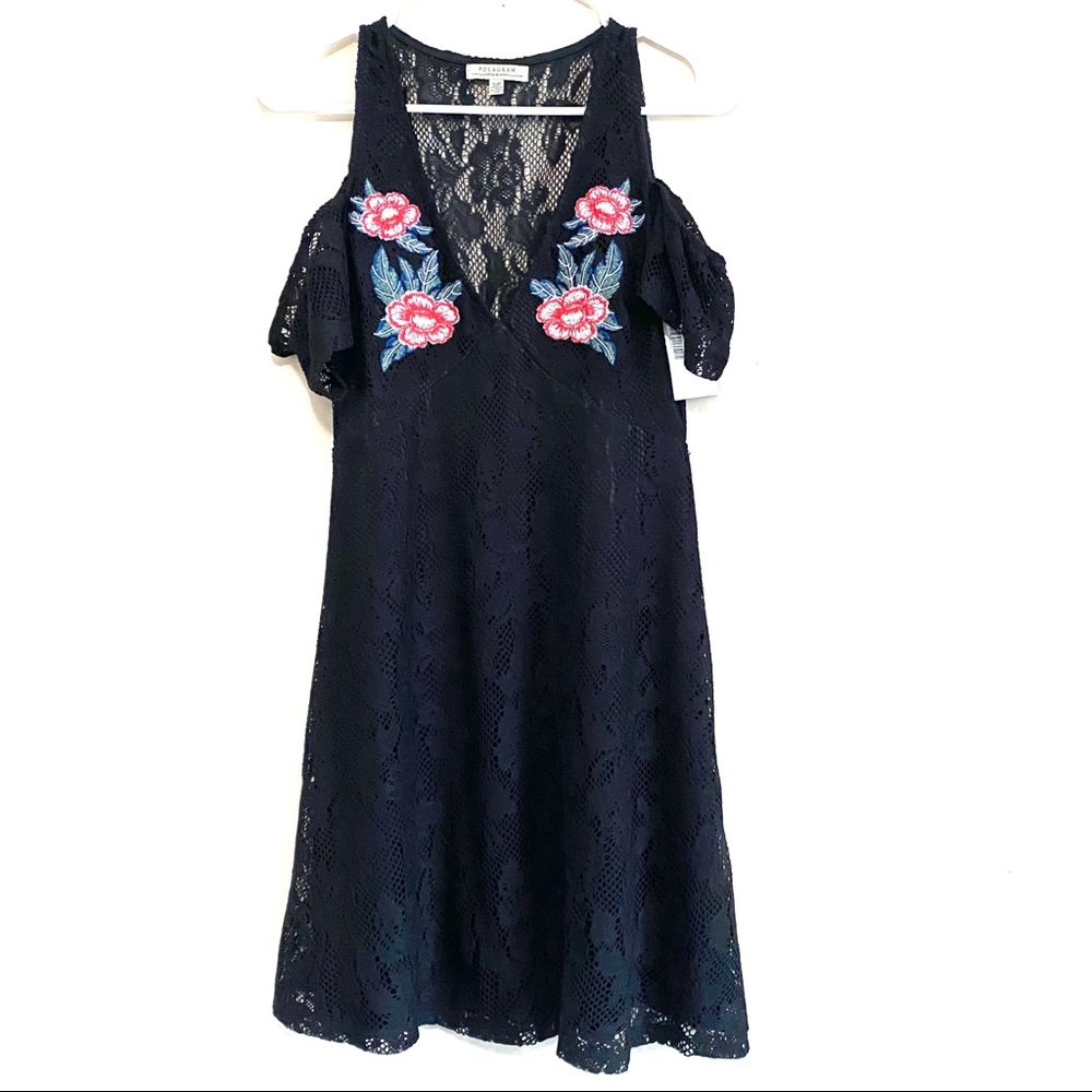 Polagram cold shoulder dress